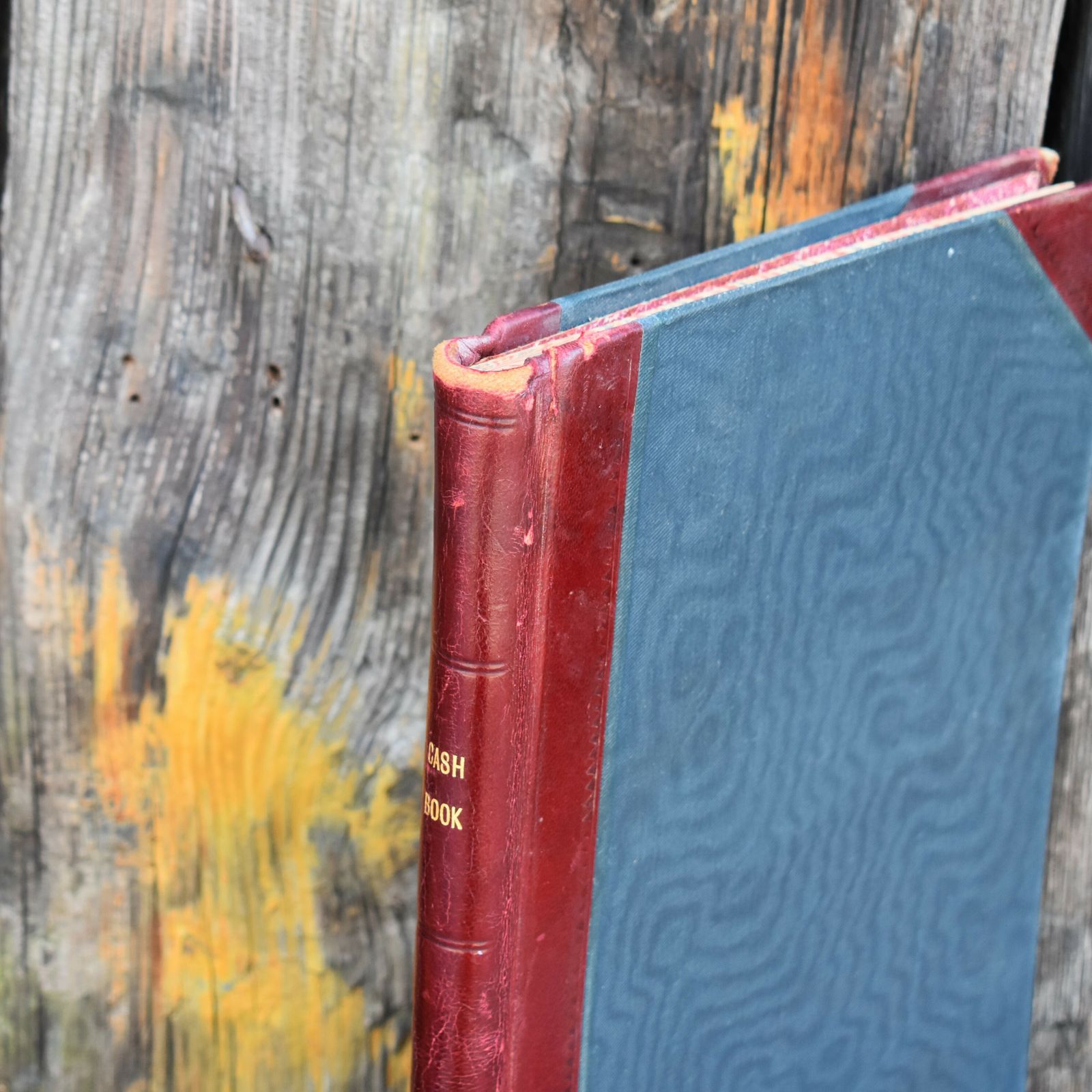 Antique John Dickinson Lion Brand England Cash Ledger Leather Bound Book Prop photo vinterior