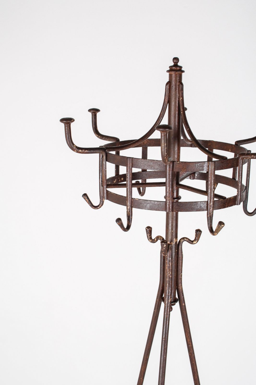 A 19th Century Blacksmith Made Wrought Iron Hat, Coat & Umbrella Stand photo furniture