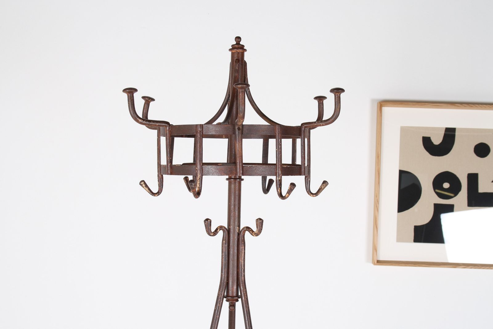 A 19th Century Blacksmith Made Wrought Iron Hat, Coat & Umbrella Stand photo buy