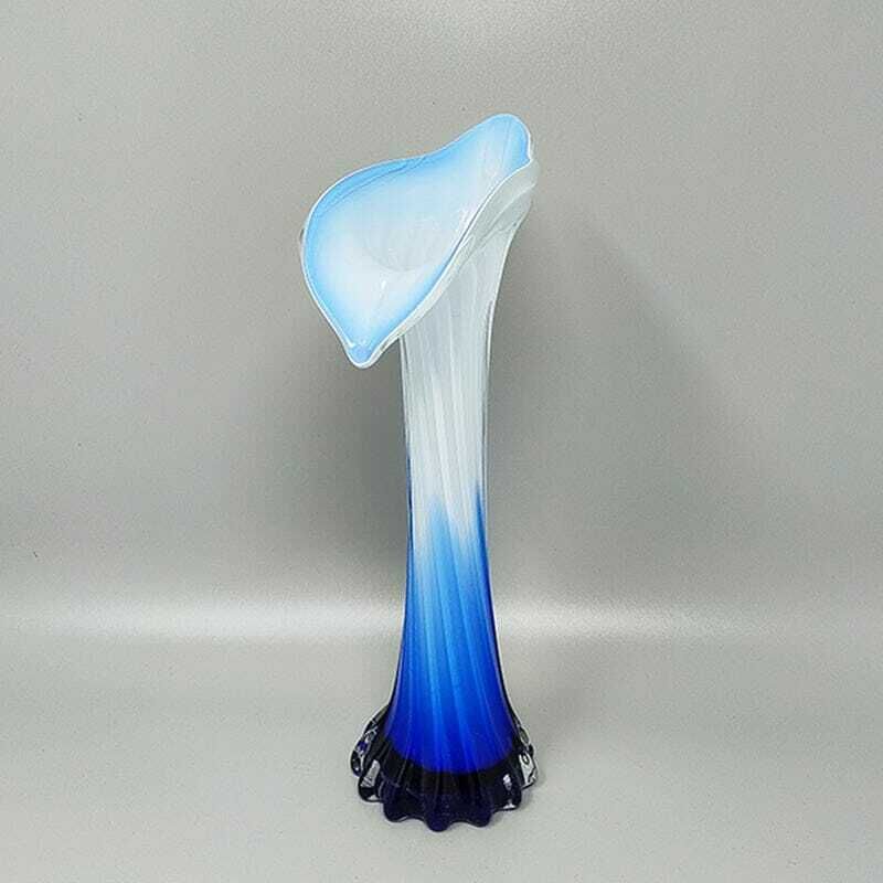 1960s Astonishing Jack In The Pulpit "Calla Lily" Vase In Murano Glass. photo Home Decor