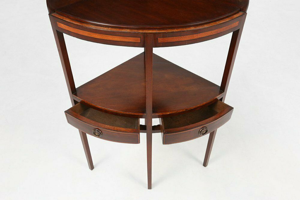 Vintage Corner Cabinet With Wood Inlay And 2 Drawers, France, 1850s photo buy