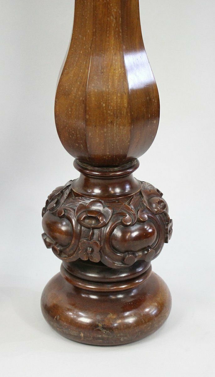 Early Victorian Carved Mahogany Pedestals, Set Of 2 photo for sale