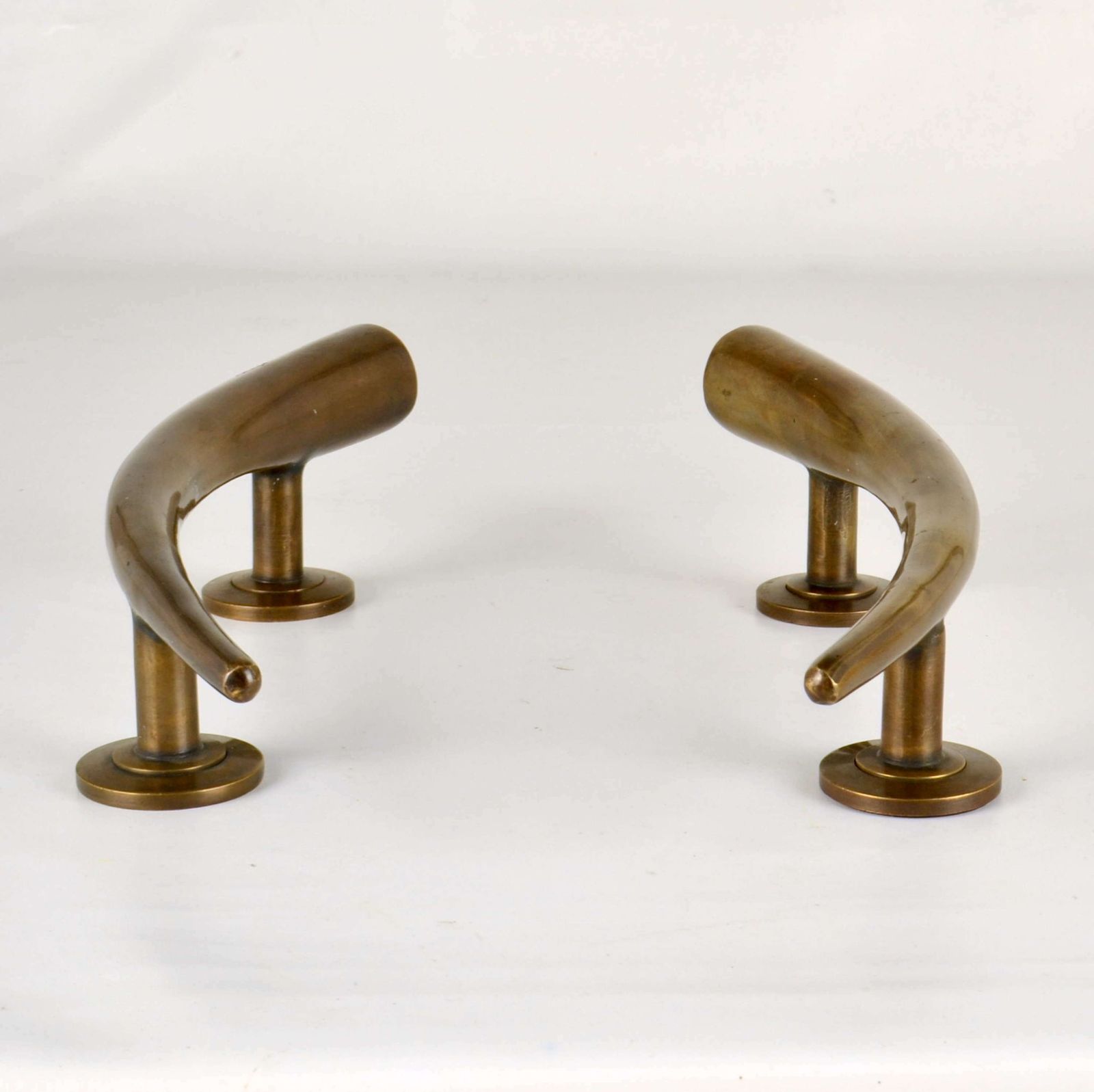 Pair Of Bronze Art Deco Push And Pull Door Handles photo 1750.0
