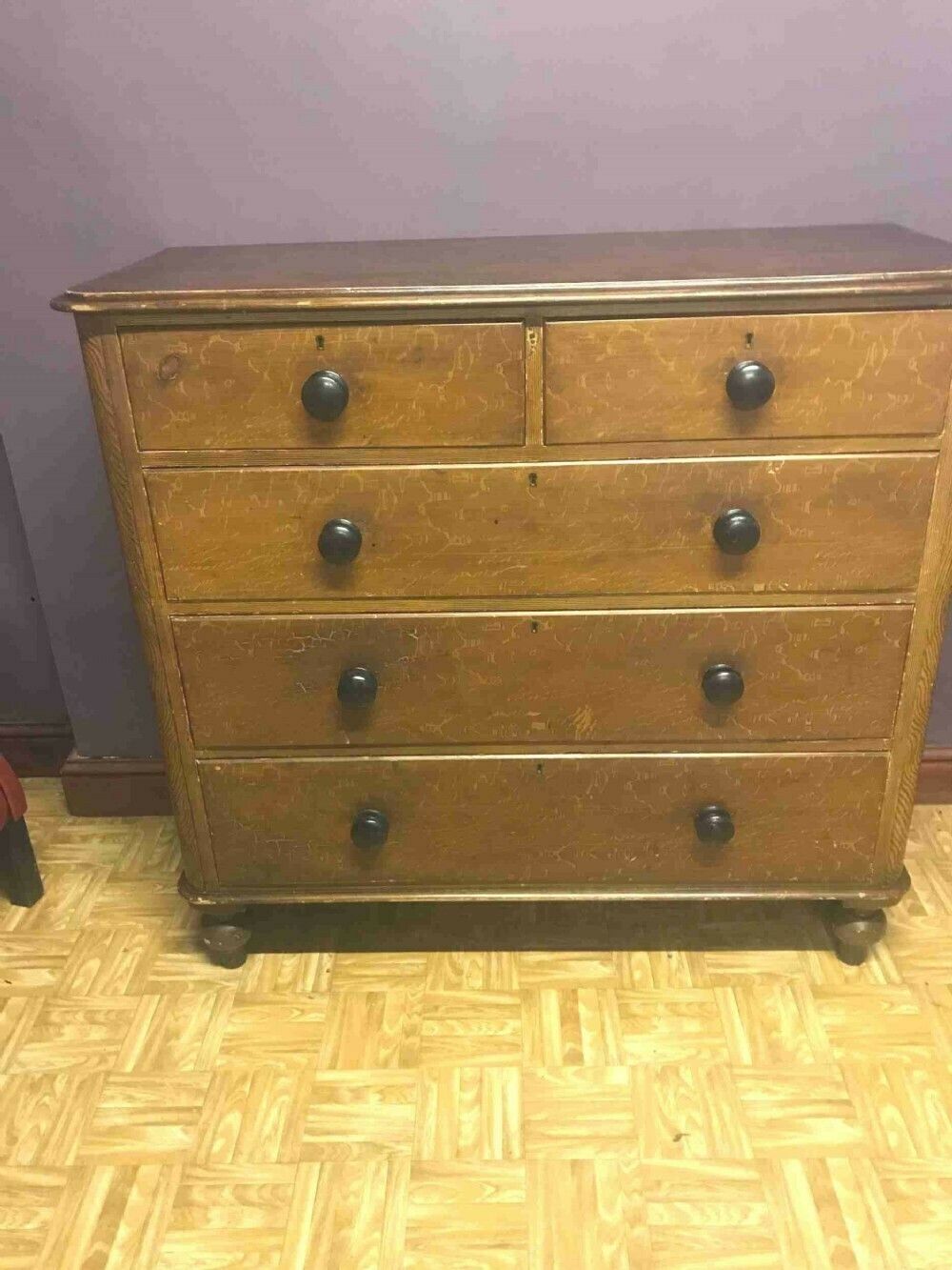 1860s Large Painted Pine Chest Of Drawers photo Furniture