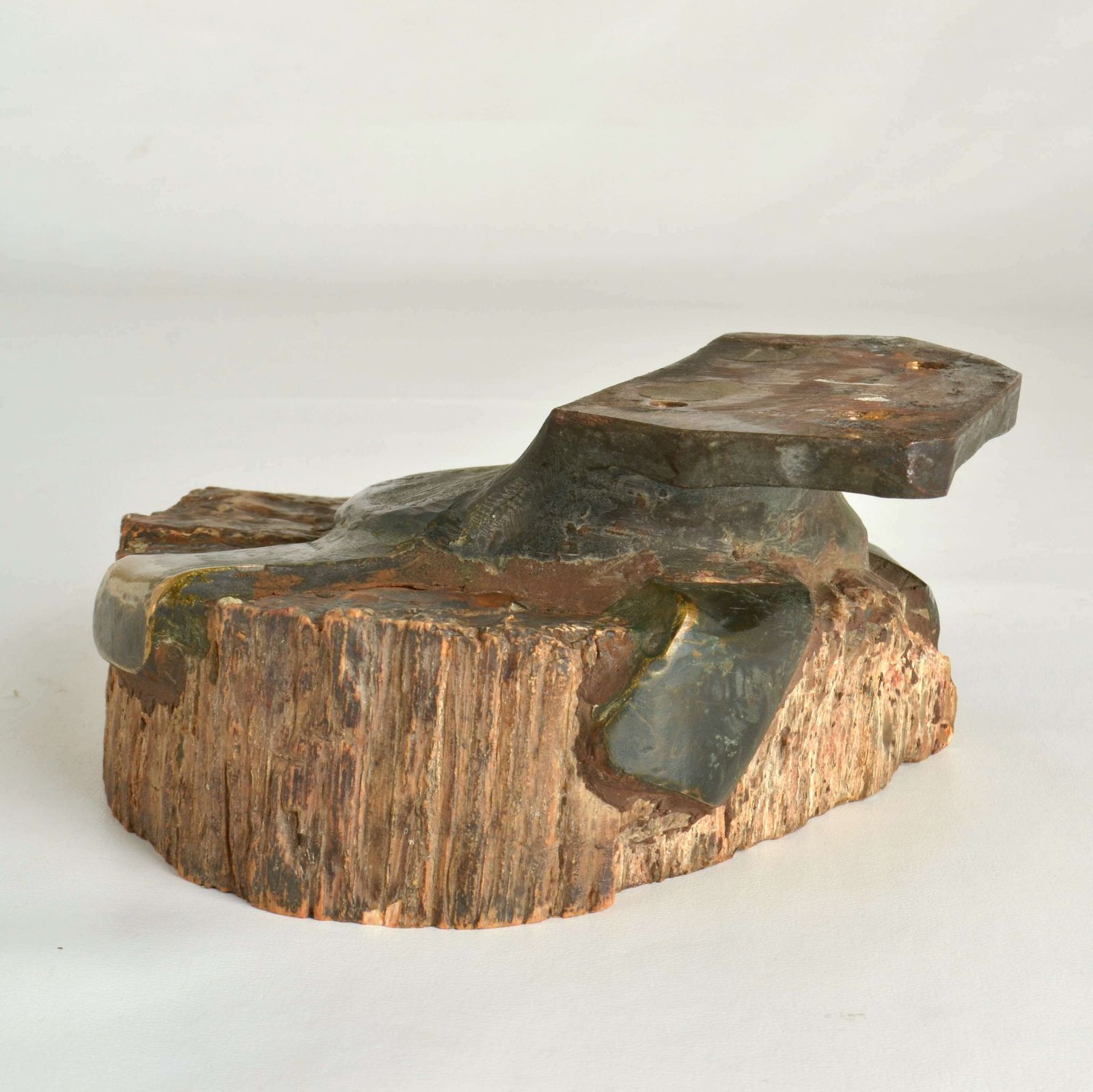 1500.0 Architectural Push Pull Door Handle In Petrified Wood And Bronze photo