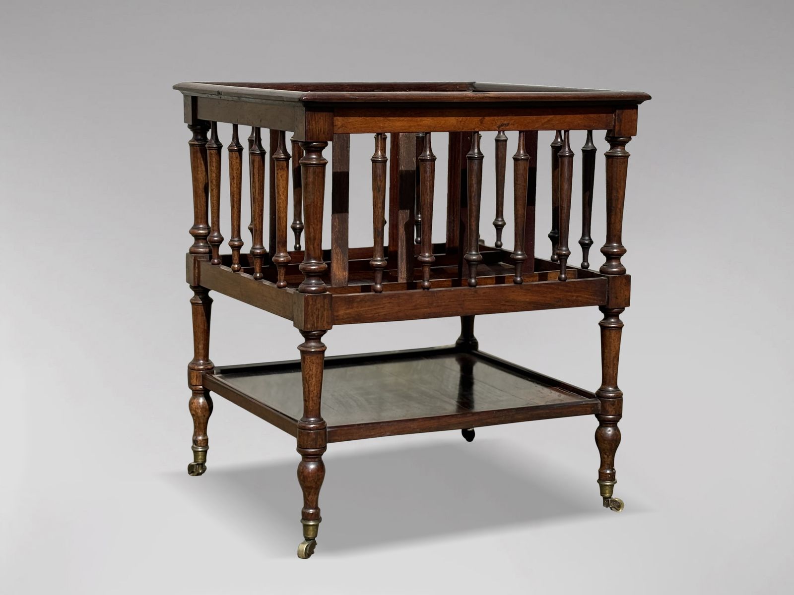 19th Century French Rosewood Canterbury Or Magazine Rack photo Home Decor