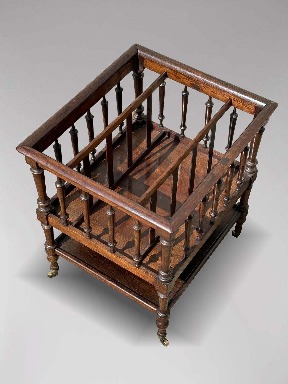 19th Century French Rosewood Canterbury Or Magazine Rack photo vinterior