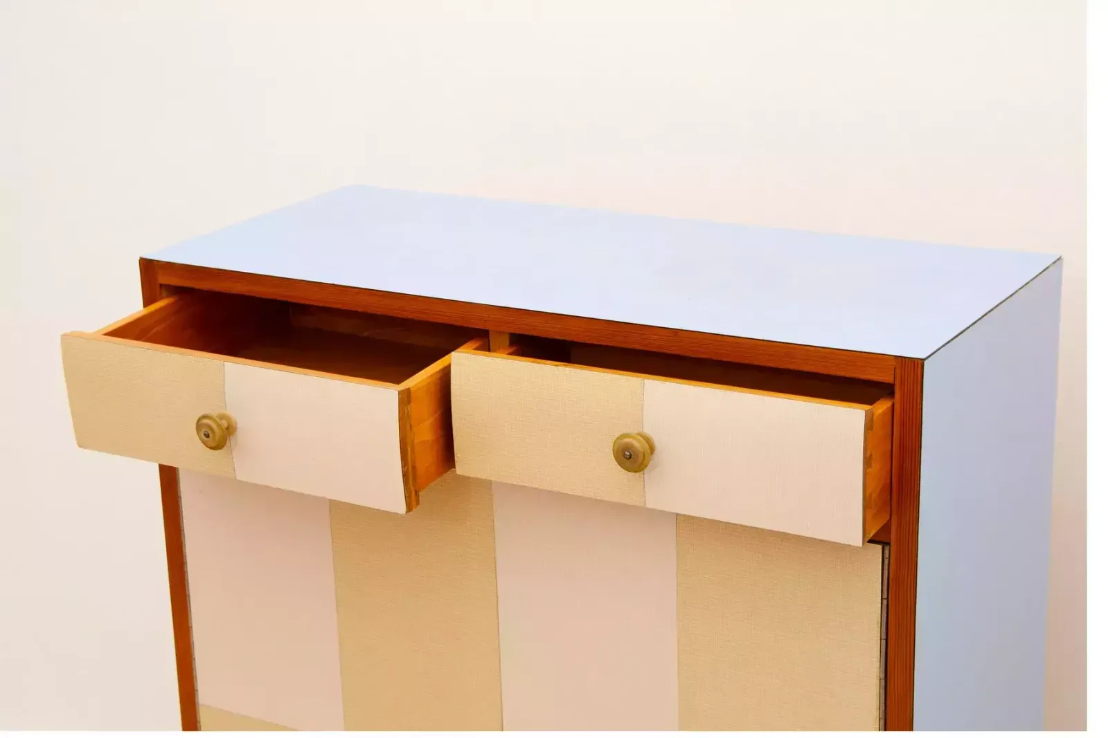 Mid Century Colorful Kitchen Cabinet, Czechoslovakia, 1950´S, Central Europe photo vintage
