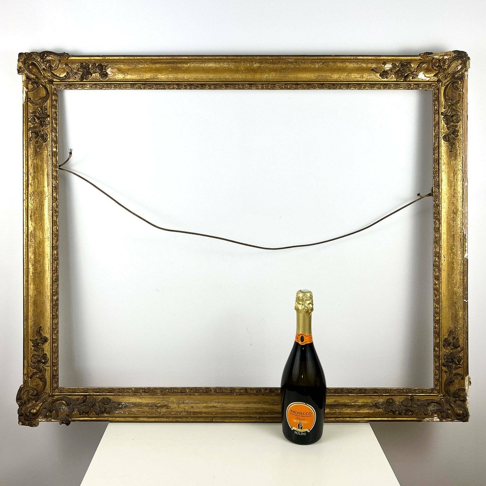 19th Century Large Antique Gilt Wood Frame, Vintage Wood Picture Frame, Antique Home Decor