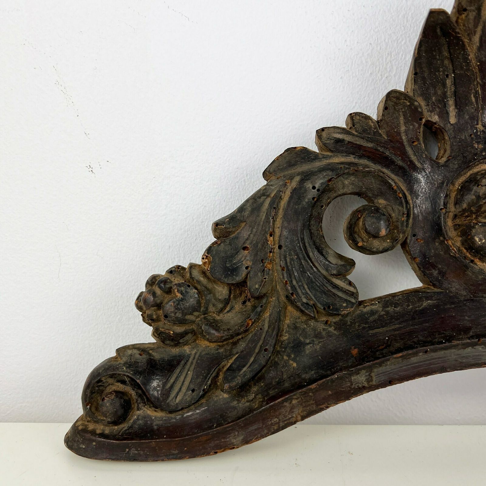 Antique Carved Wood Salvage Fragment, Antique Salvage Decor, Architectural Salvage photo Art