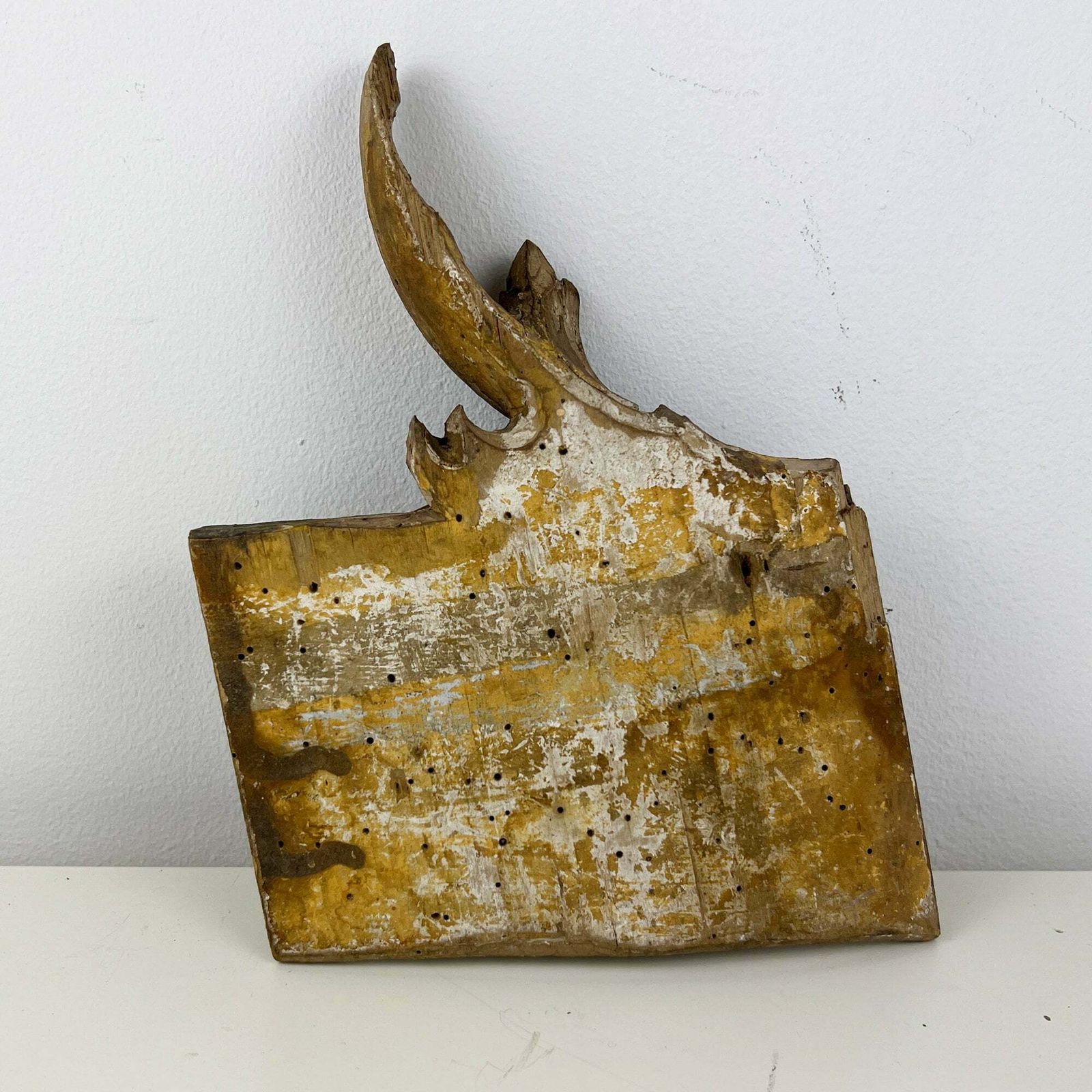 photo for sale Antique Gilt Wood Carving, Architectural Salvage, Italian Antique Salvage Decor