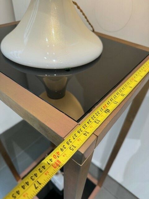 Pair Of Italian Brass And Glass Stands photo furniture