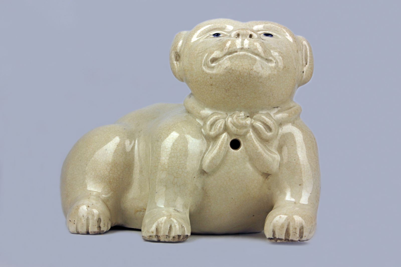 Late 18th Century/Edo Meiji Period Japanese Glazed Porcelain Sculpture Of A Dog photo for sale