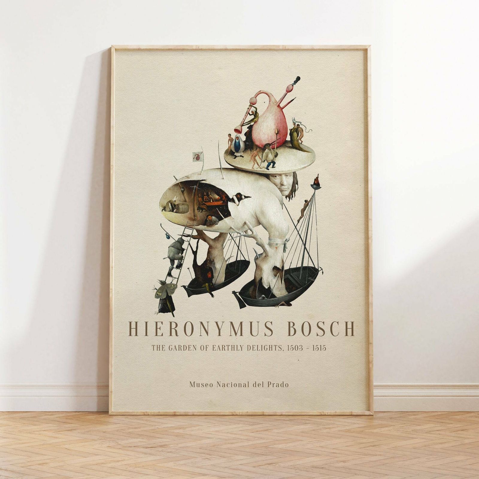 Set Of 3 Hieronymus Bosch Prints, The Garden Of Earthly Delights, Fine Art Prints, Museum Posters photo furniture