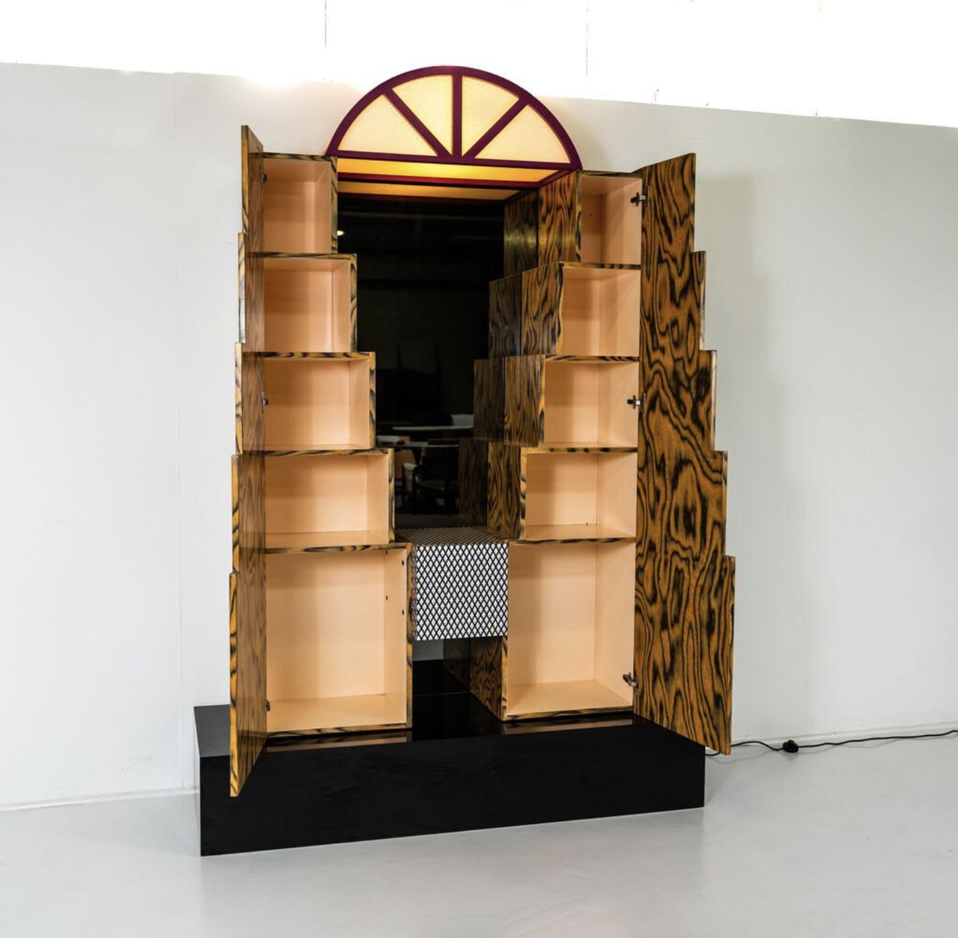 Storage Unit With Light And Mirror By Studio Mundici For Area Casa, 1980s photo buy