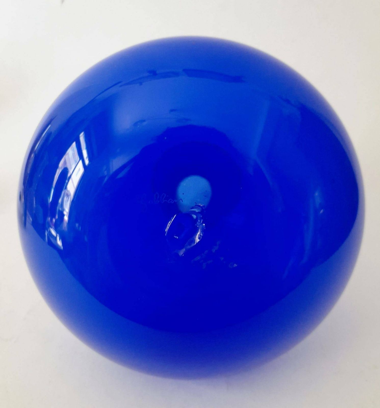 photo for sale Blue Murano Glass Bottle Design Gabbiani Venezia Vintage Italian Glass Vase