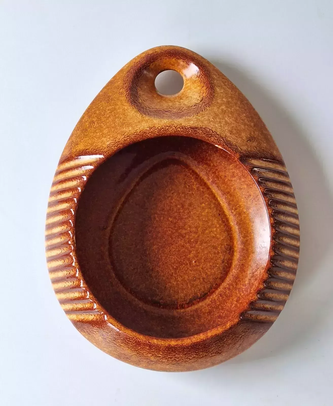 A Large Modernist ‘Screziato Tobacco’ Ceramic Fruit Bowl By Bertoncello Italy 70 photo Home Decor