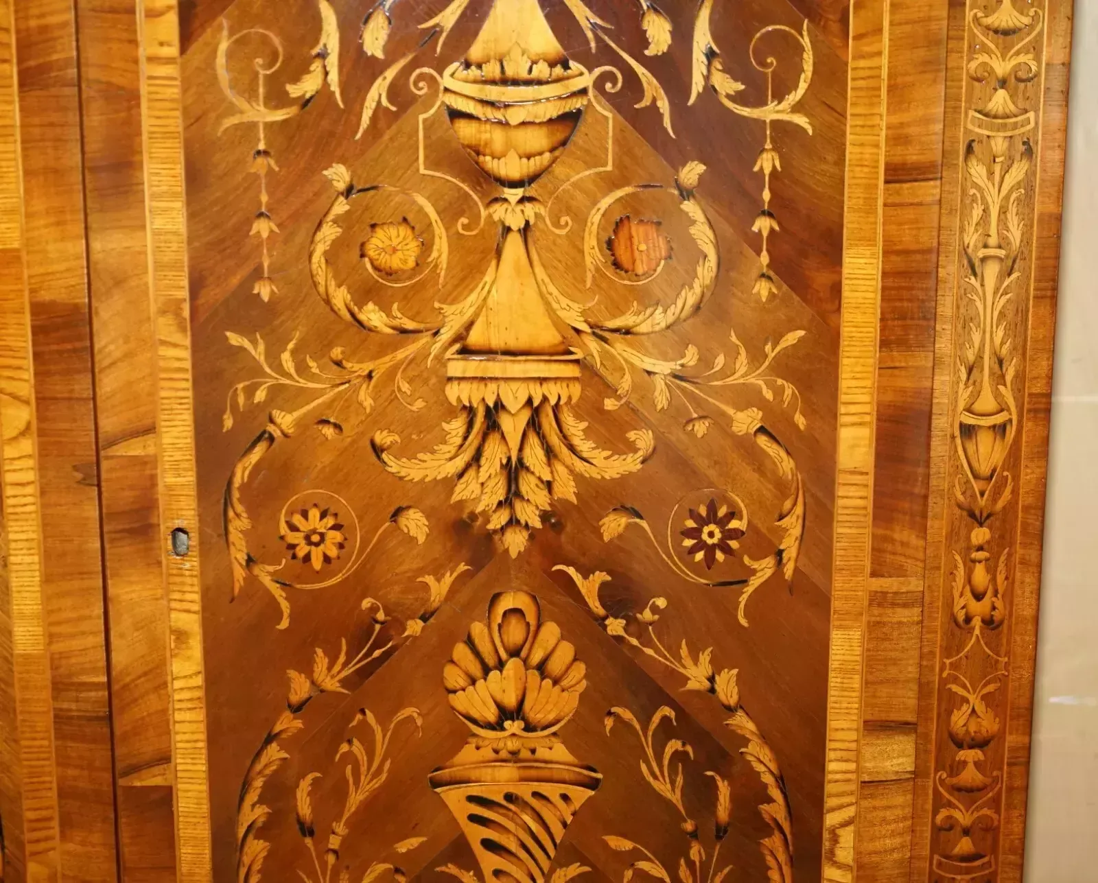 Stunning Vintage Italian Marquetry Inlaid Wardrobe Armoire Or Hall Cupboard photo buy