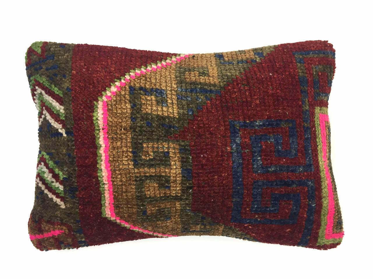Handmade Carpet Cushion Cover Carpet Pillow 60x40cm Turkish