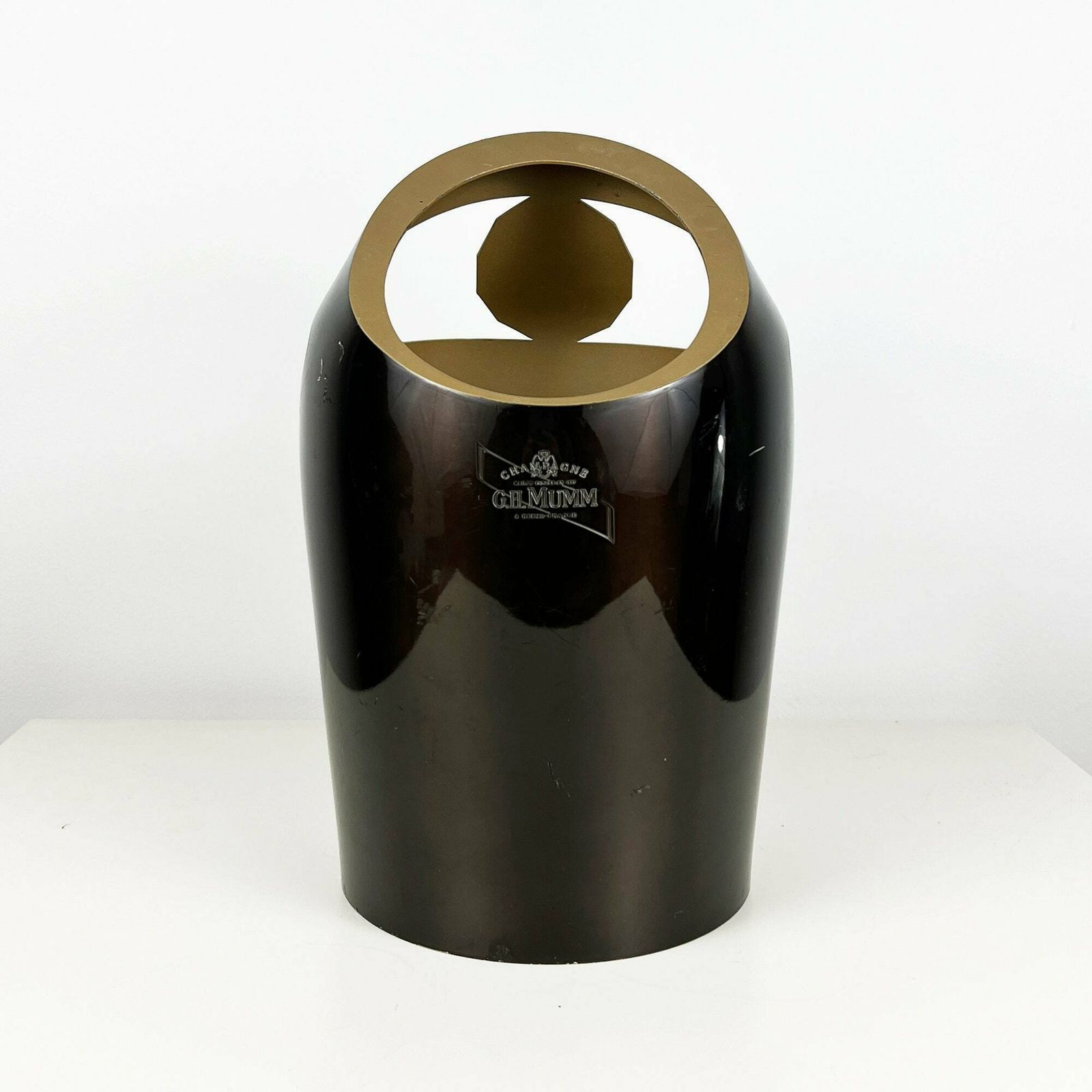 Vintage Rare G.H Mumm Champagne Bucket, L'orfevrerie D'anjou French Ice Bucket, Wine Cooler, Vintage Barware photo furniture