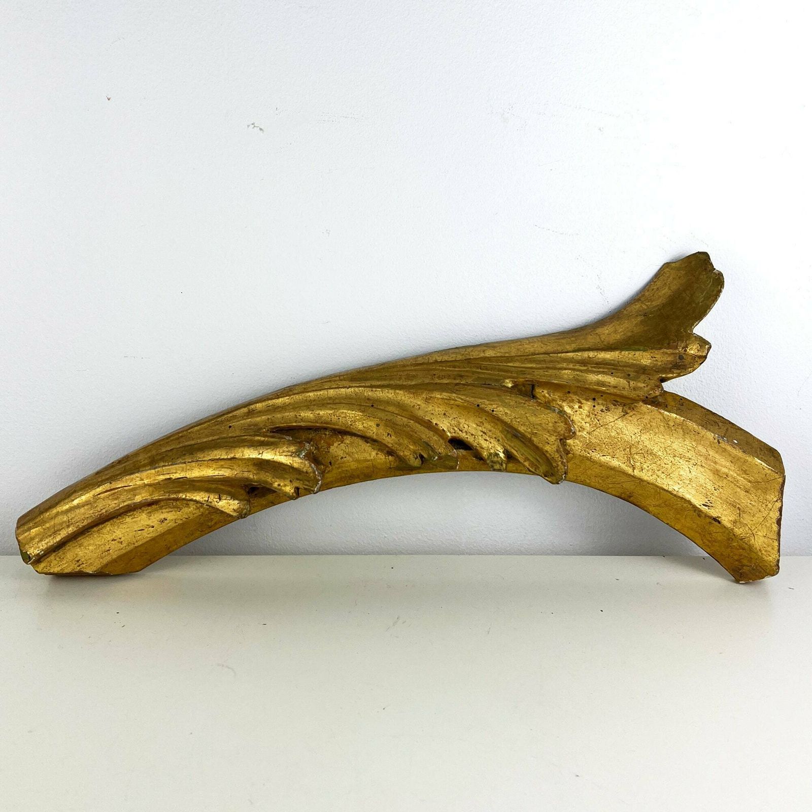 Antique 19th Century Gilt Wood Carving Fragment, Architectural Salvage, Italian Antique Salvage Decor photo furniture