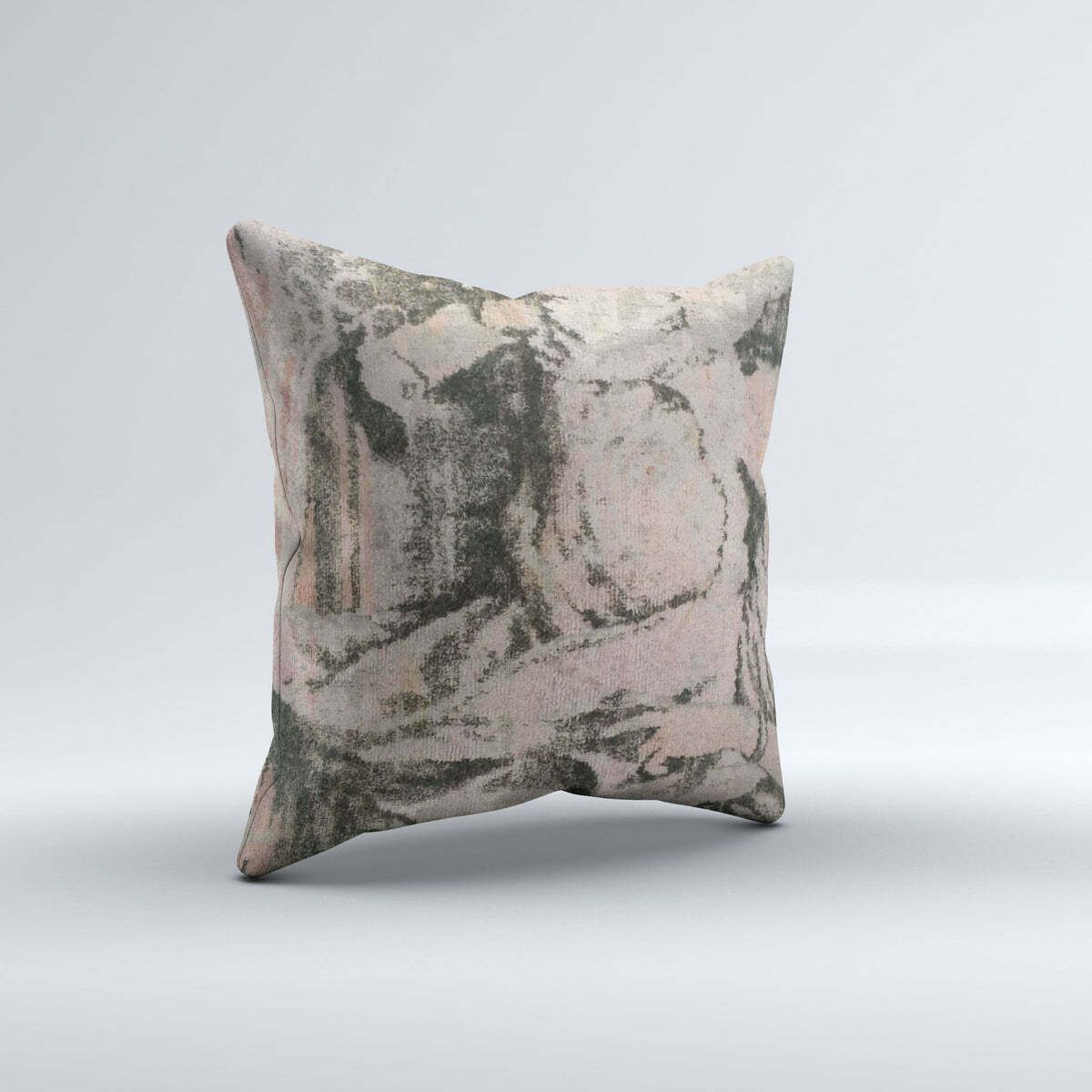 Carpet Cushion Cover, Pillow Case 40x40 Cm Turkish Kilim, Handmade 40902 photo for sale