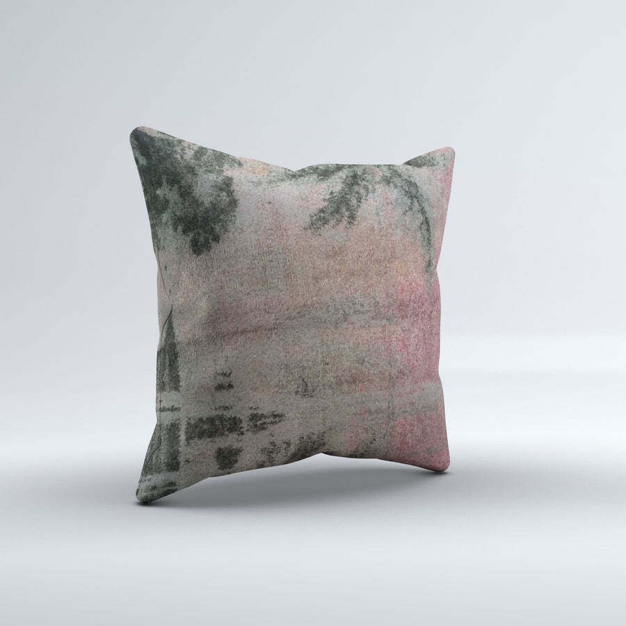 Carpet Cushion Cover, Pillow Case 40x40 Cm Turkish Kilim, Handmade 40929 photo for sale
