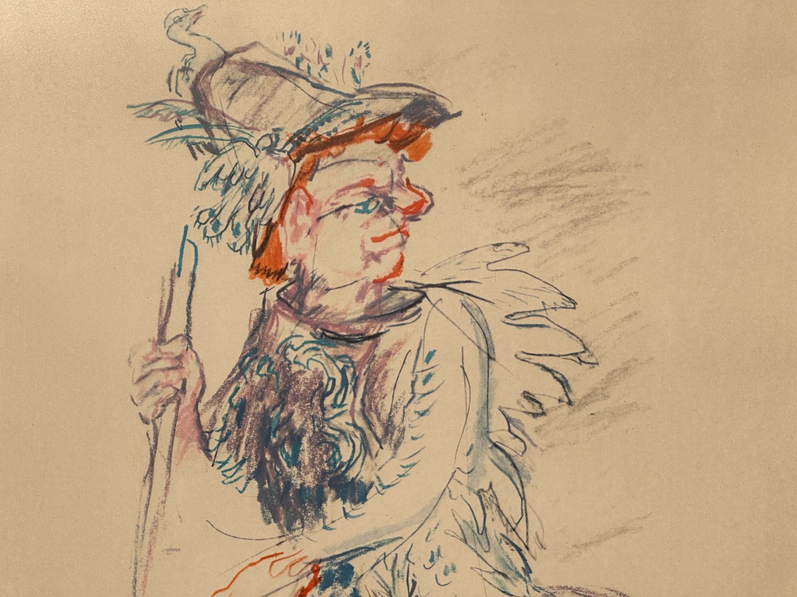 Print Of Oskar Kokoschka's Drawings 'Magic Flute' photo furniture