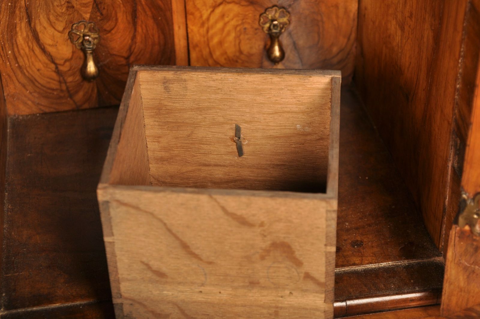 17th Century Olive Wood Oyster Cabinet photo vinterior