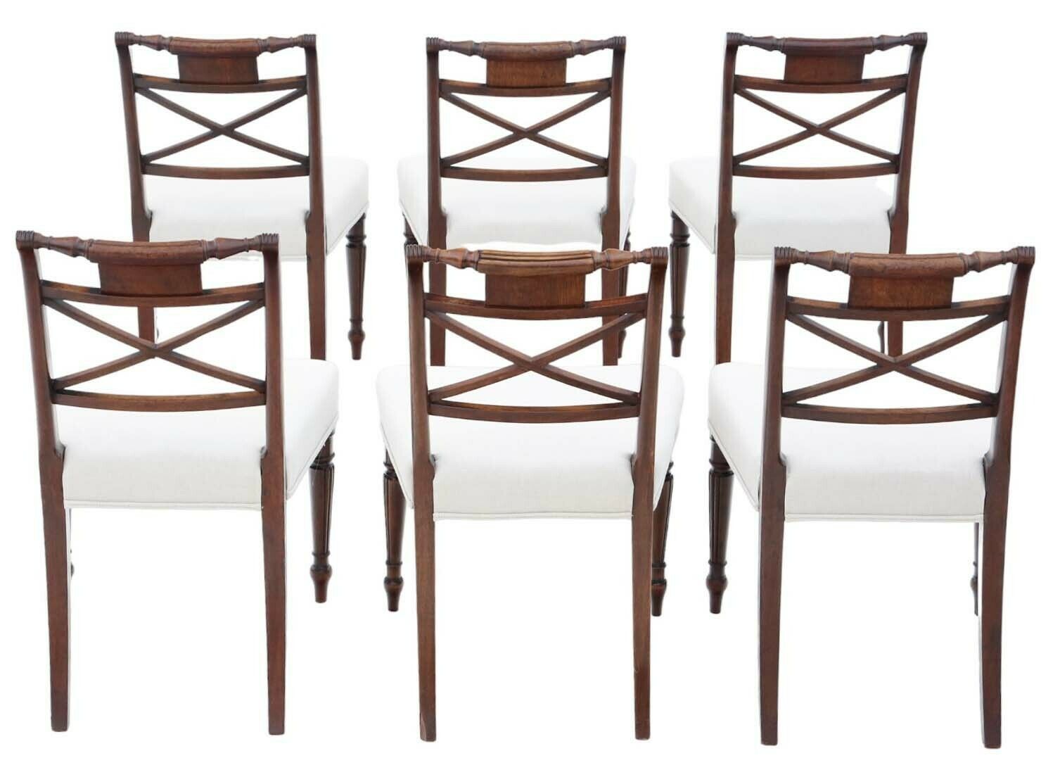 Antique Fine Quality Set Of 6 19th Century Mahogany Dining Chairs In The Manner Of Gillows photo for sale