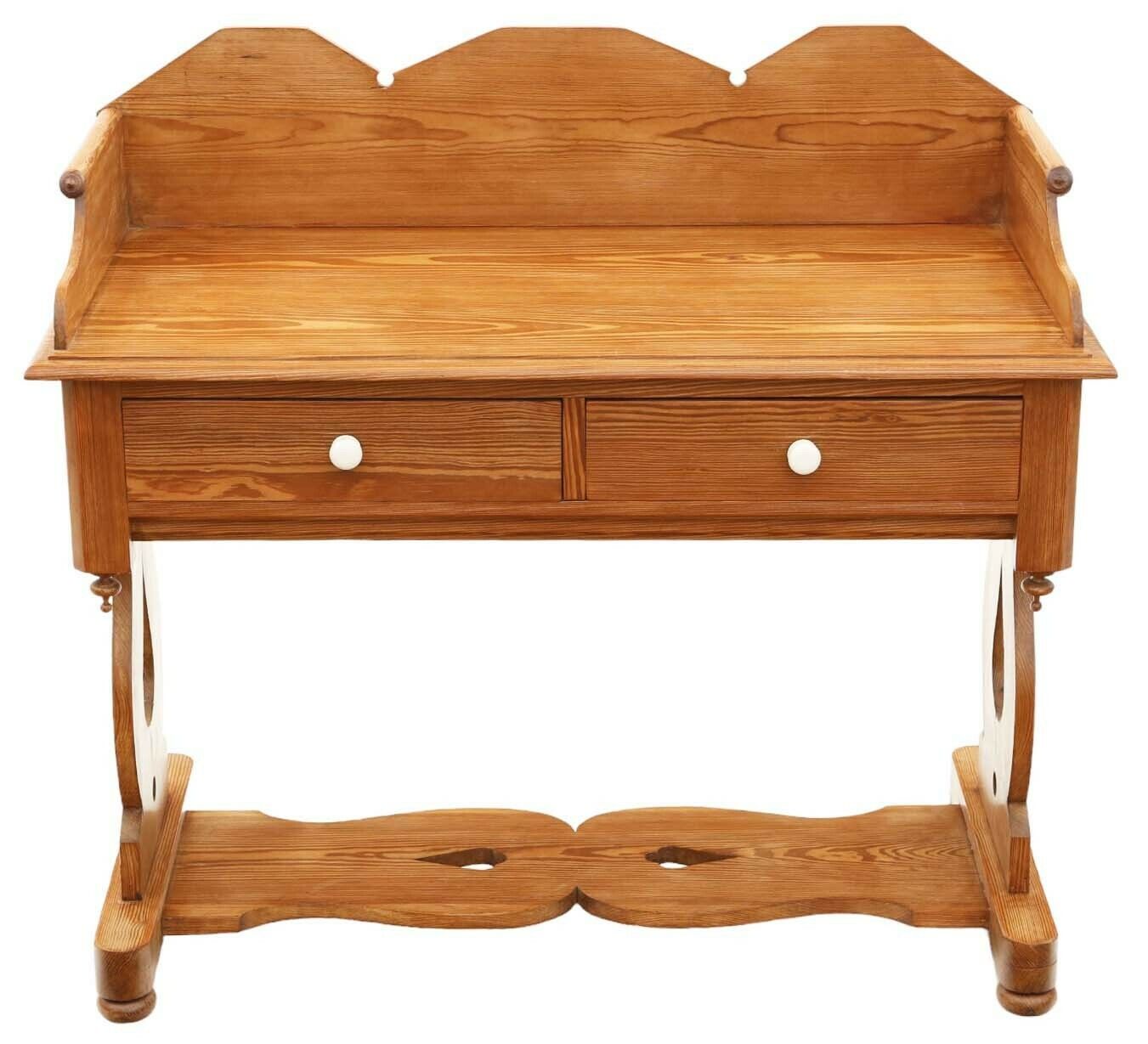 High Quality Antique Victorian Gothic Pitch Pine Washstand Writing Side Dressing Table Desk   19th Century photo for sale