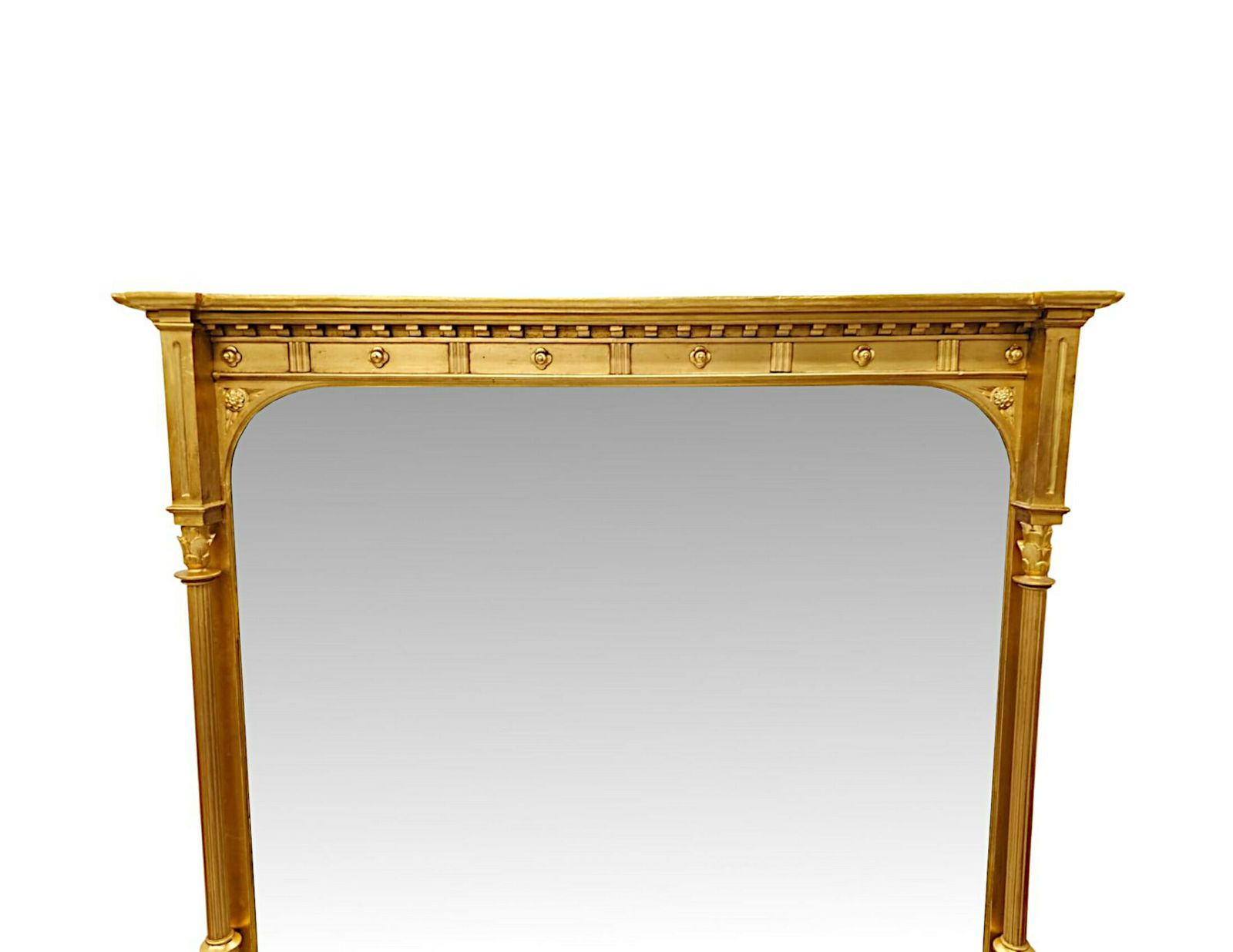 A Very Fine And Large 19th Century Giltwood Overmantel Mirror photo furniture