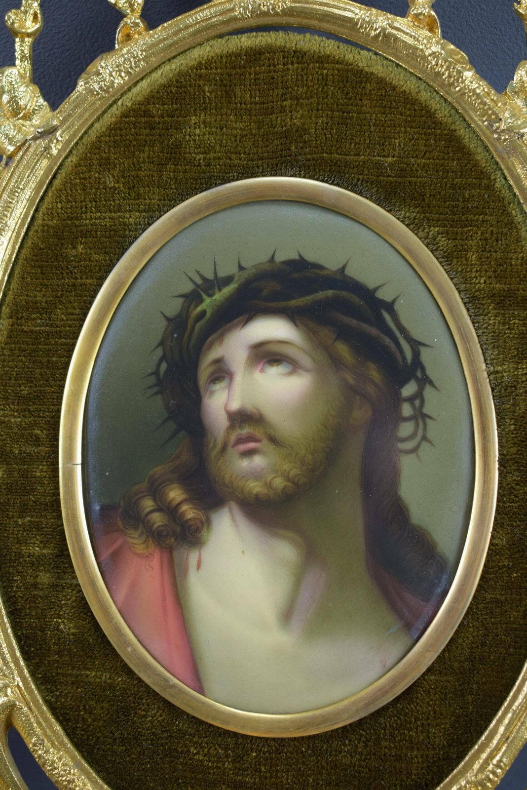 Vintage Antique Large French Holy Water Font Face Of God photo furniture