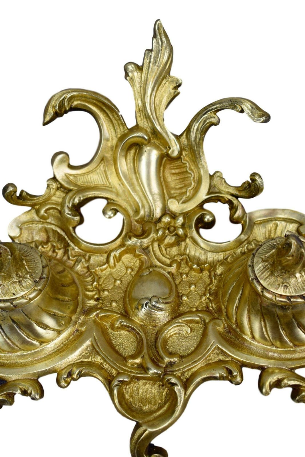 French Antique Rococo Bronze Double Inkwell photo for sale