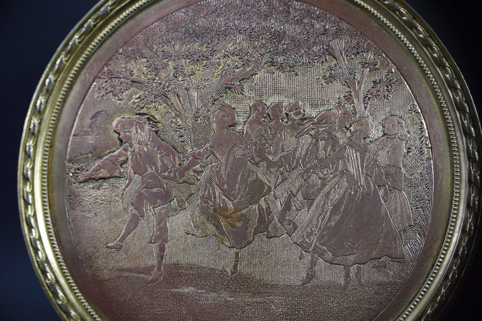 Vintage French Jewelry Box Gilded Brass Copper photo vinterior