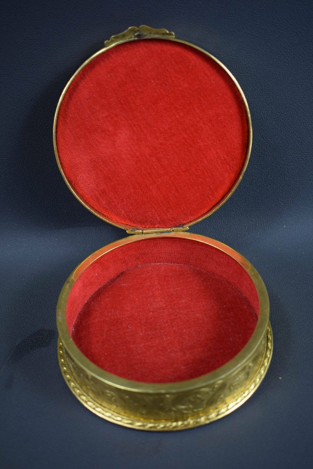 Vintage French Jewelry Box Gilded Brass Copper photo vintage