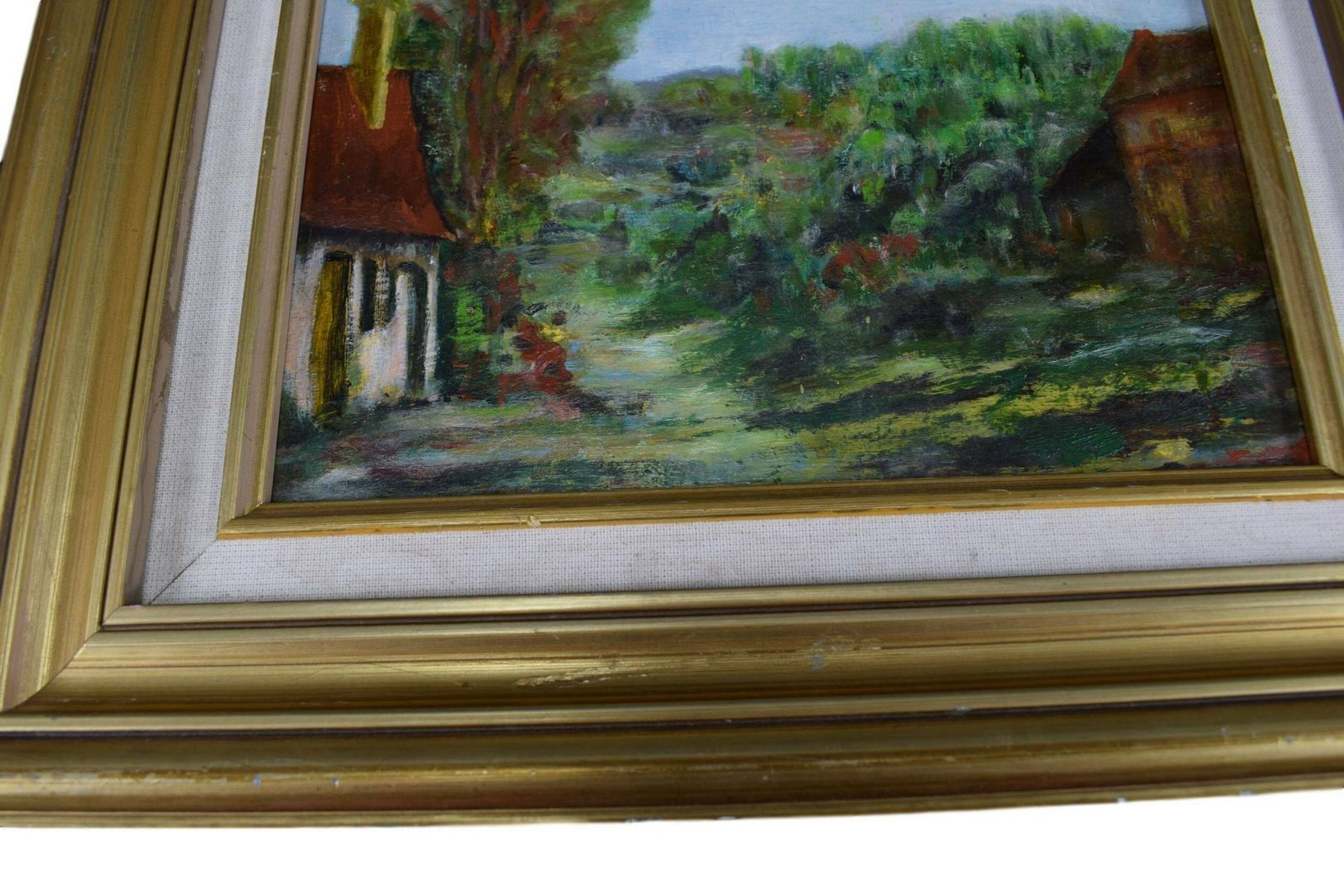 Impressionist Oil Painting French Country photo vintage