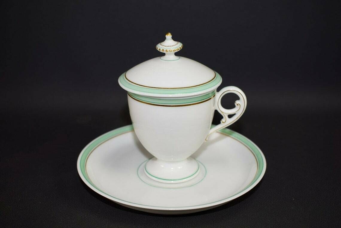 French Porcelain Cream Pot Paris 19th Saint Honoré Paris N4 photo Home Decor