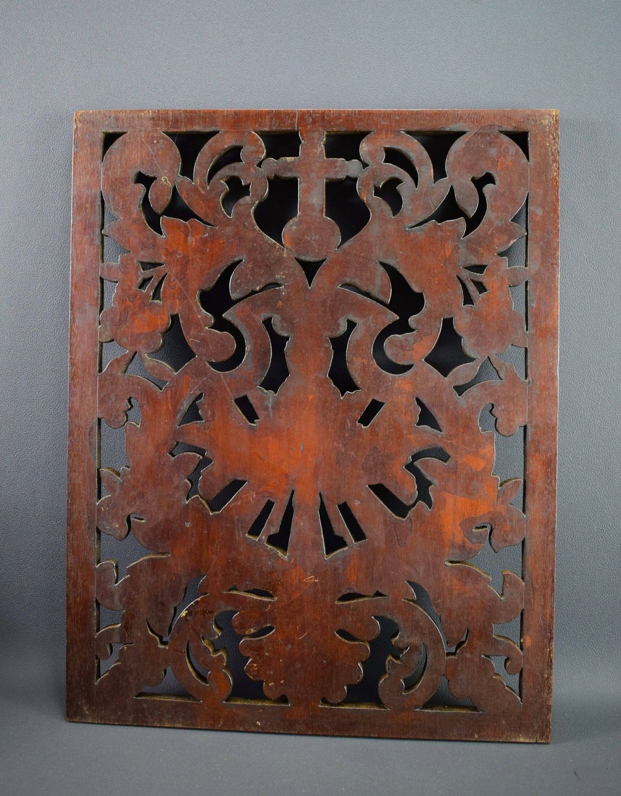 French Antique Carved Religious Panel 19th photo vintage