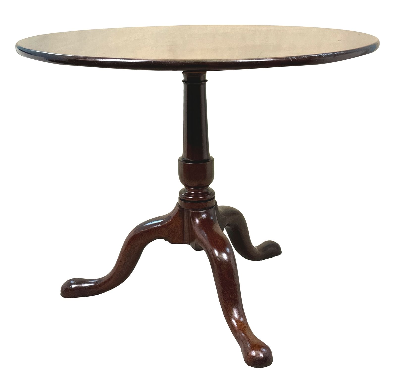 Large Georgian 18th Century Mahogany Tripod Table (England, Circa 1750)