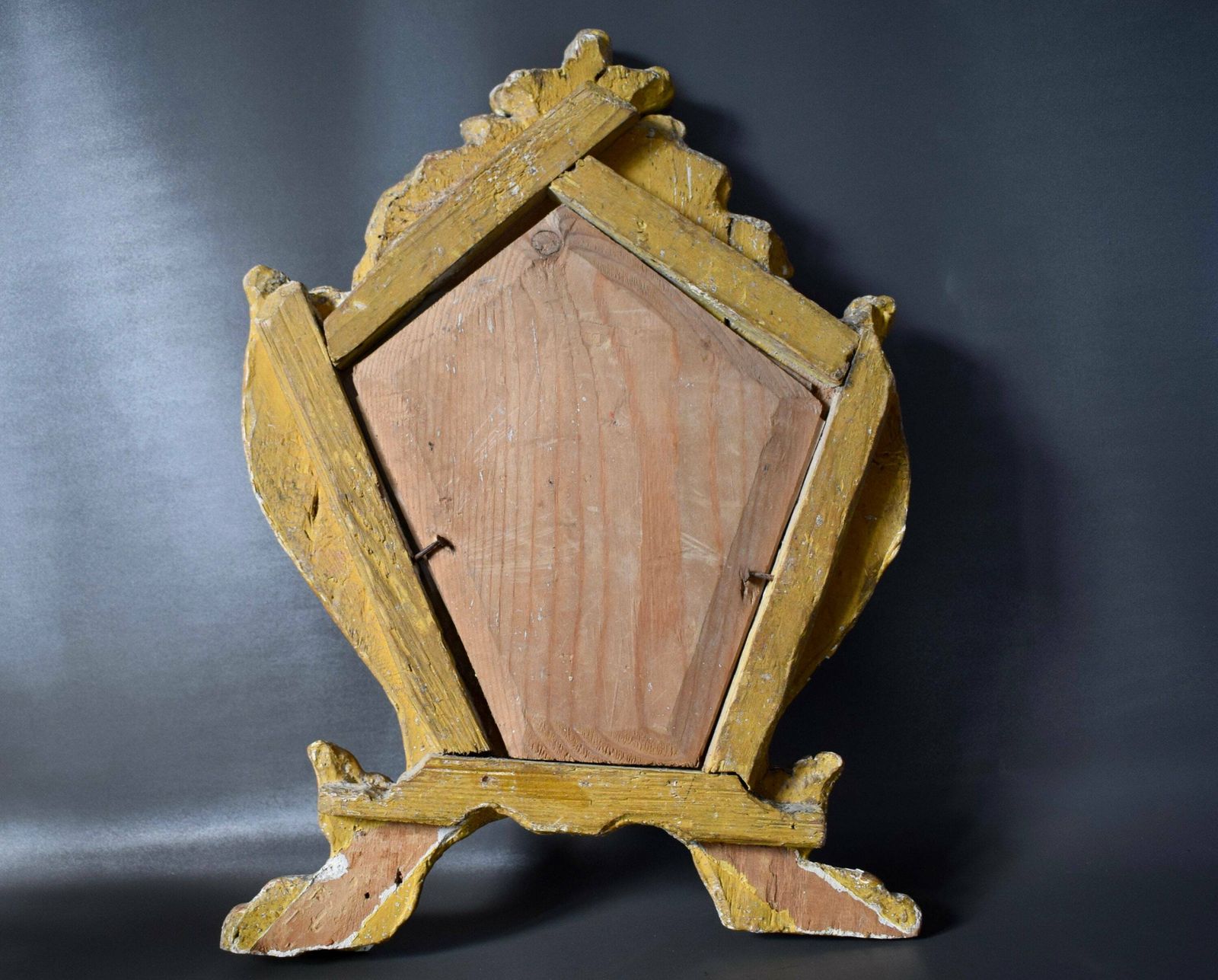 18th Antique French Carved Gilt Wood Photo Frame photo vintage