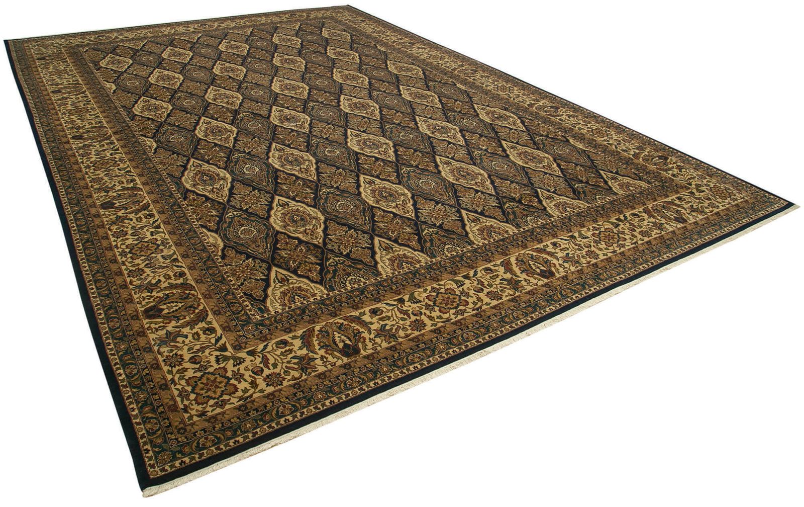 Wool Oriental Design Brown Large Oushak Area Rug   407 Cm X 600 Cm photo furniture