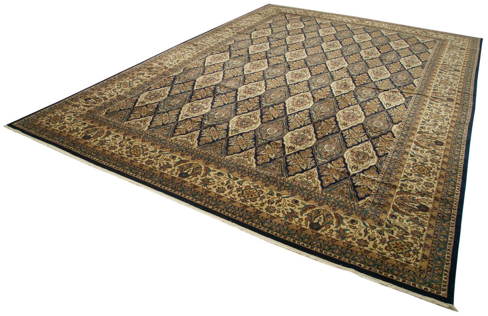 Wool Oriental Design Brown Large Oushak Area Rug   407 Cm X 600 Cm photo for sale
