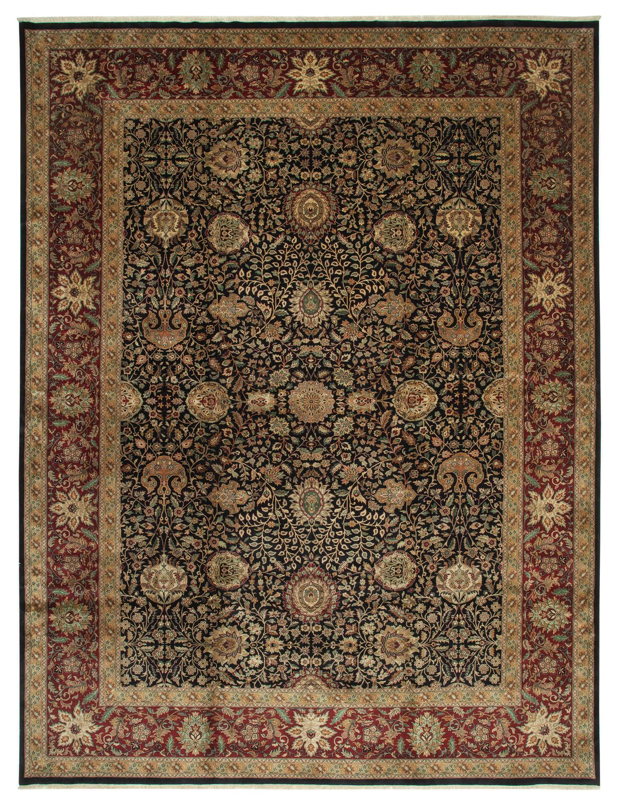 Oriental Handmade 2000s 390 Cm X 518 Cm Black Large Area Oushak Rug