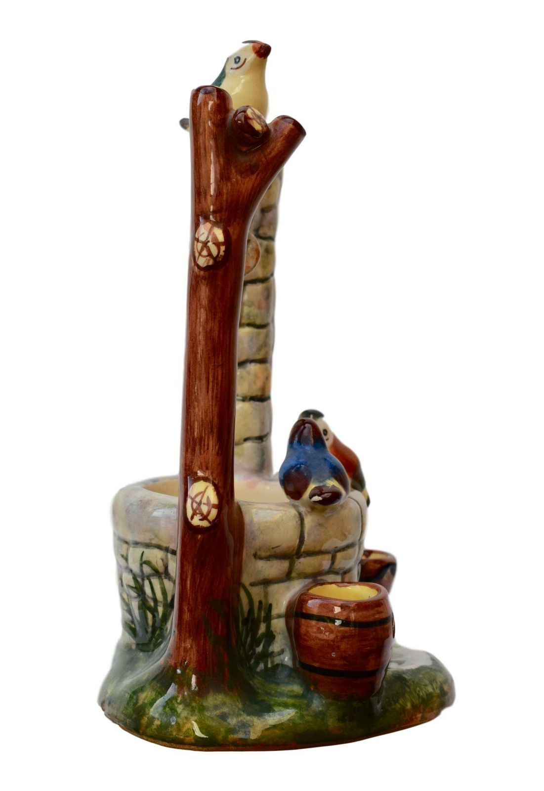 Jerome Massier Antique French Vallauris Majolica Bird Wishing Well Centrepiece photo Home Decor