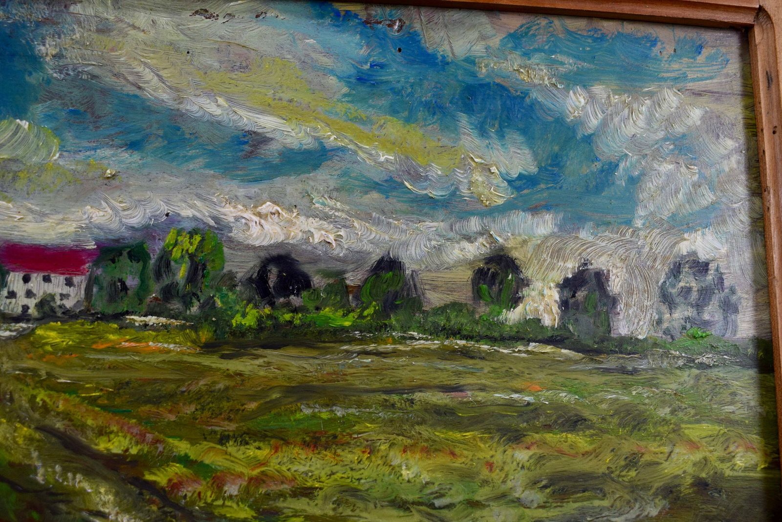 After Poppy Of Claude Monet French Antique Oil Painting On Panel Signed , Poppy Field photo Art