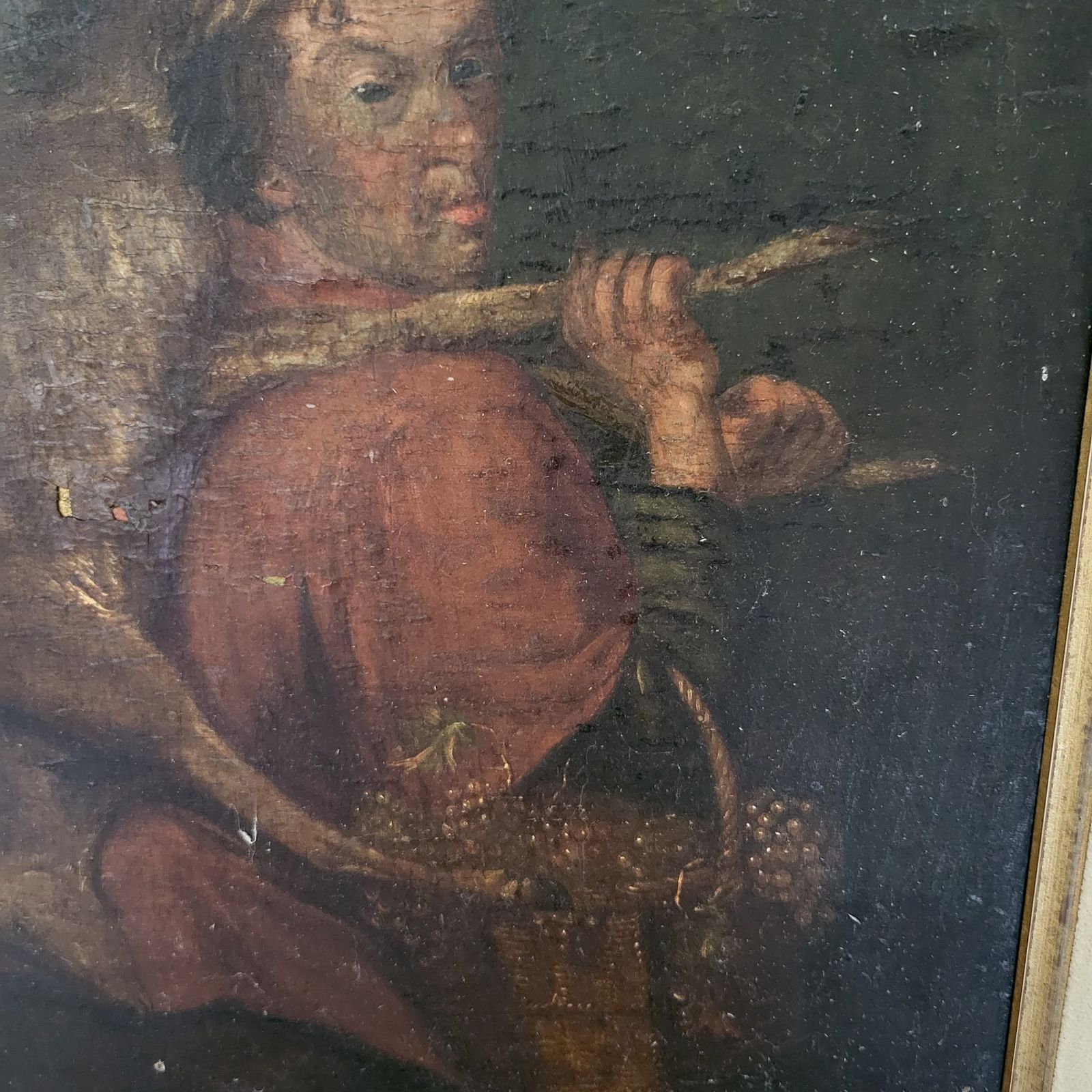 Oil Painting Of A Hunter With Lady photo furniture
