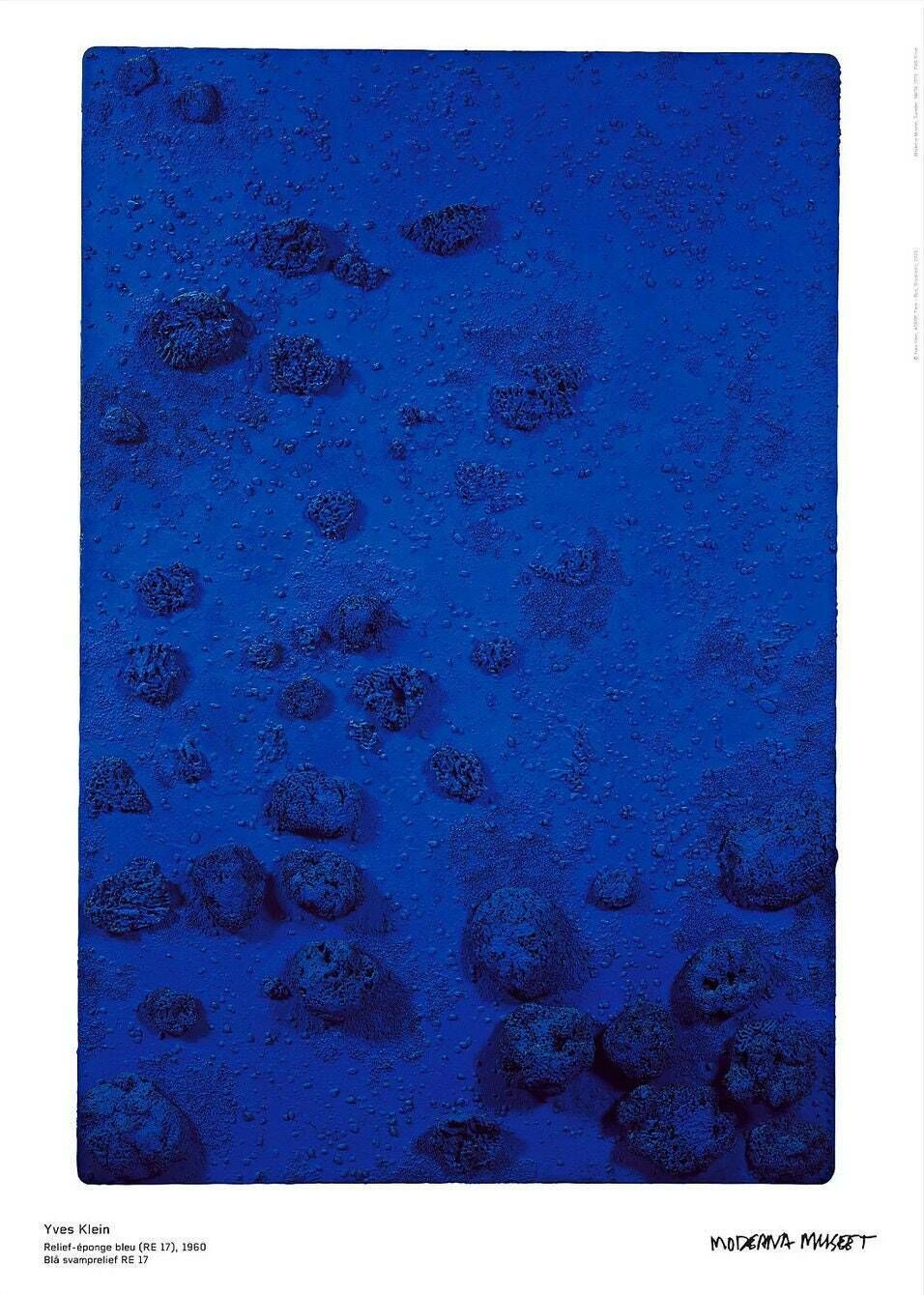 Official Yves Klein Poster   Relief Eponge Blue   Authentic Exhibition Print Wall Art