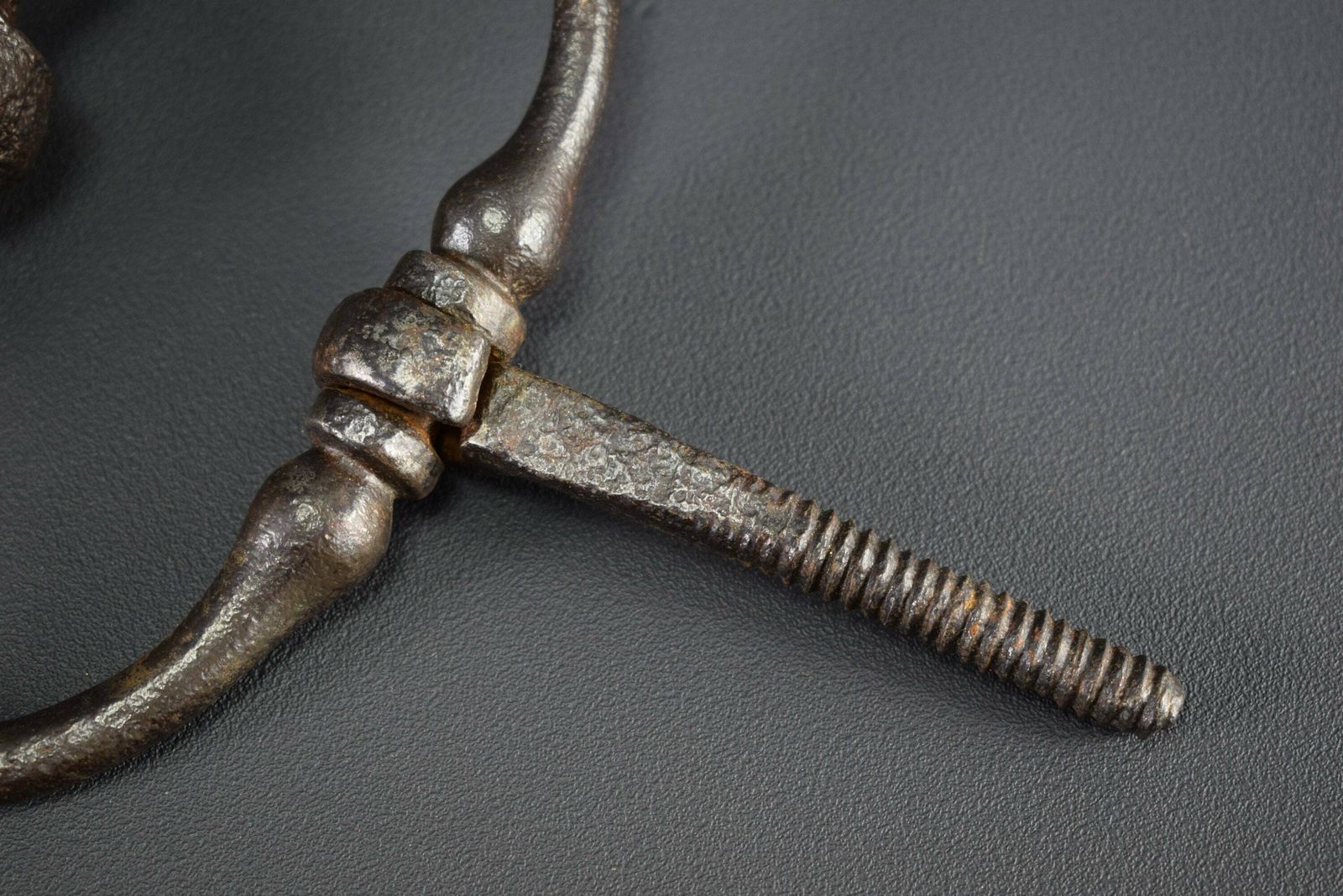 French Antique Wrought Iron Doorknocker 18th Century photo vinterior