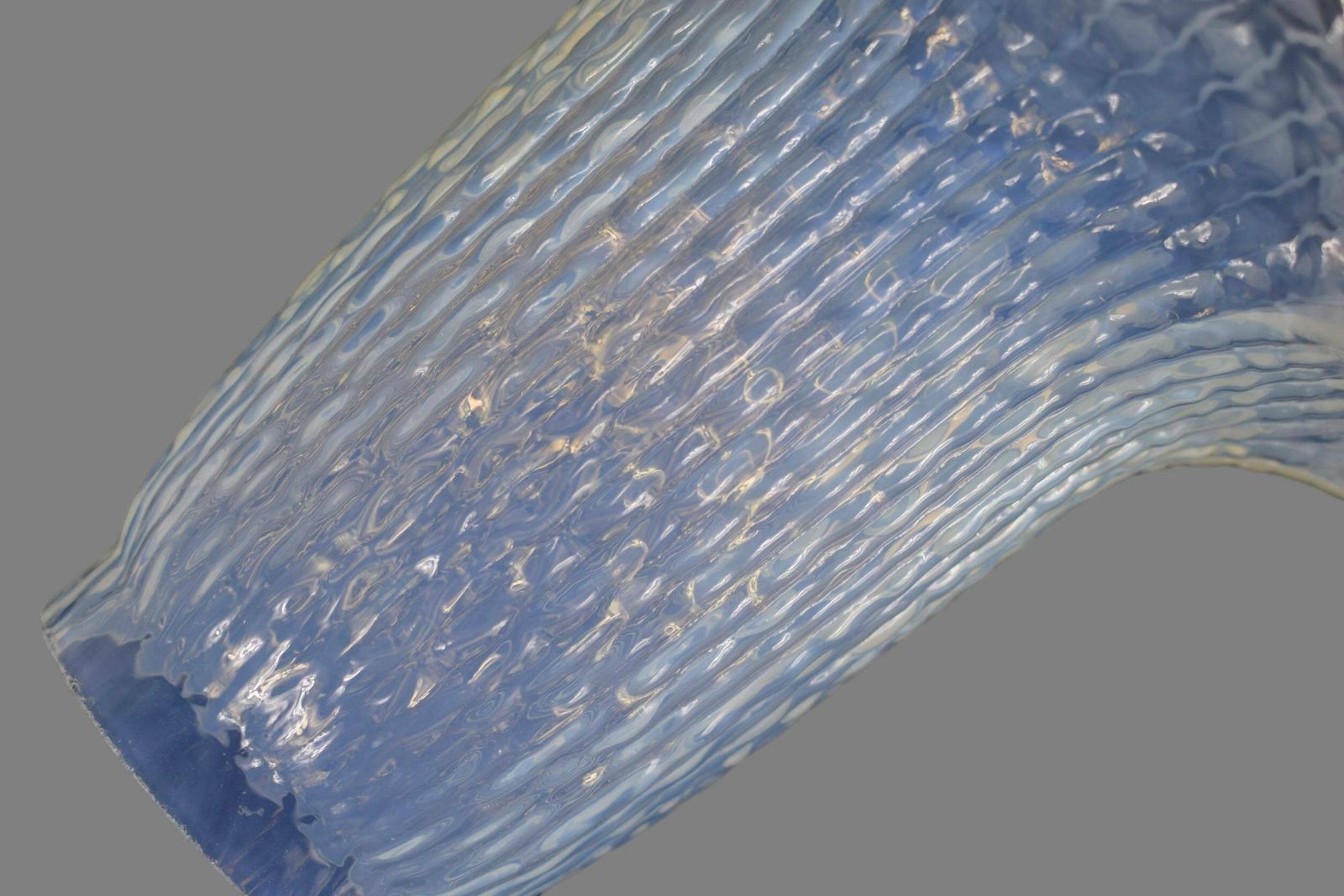 photo furniture Vintage Antique Blue Glass Oil Lamp Shade Faceted Opalescent Glass Lamp Shade